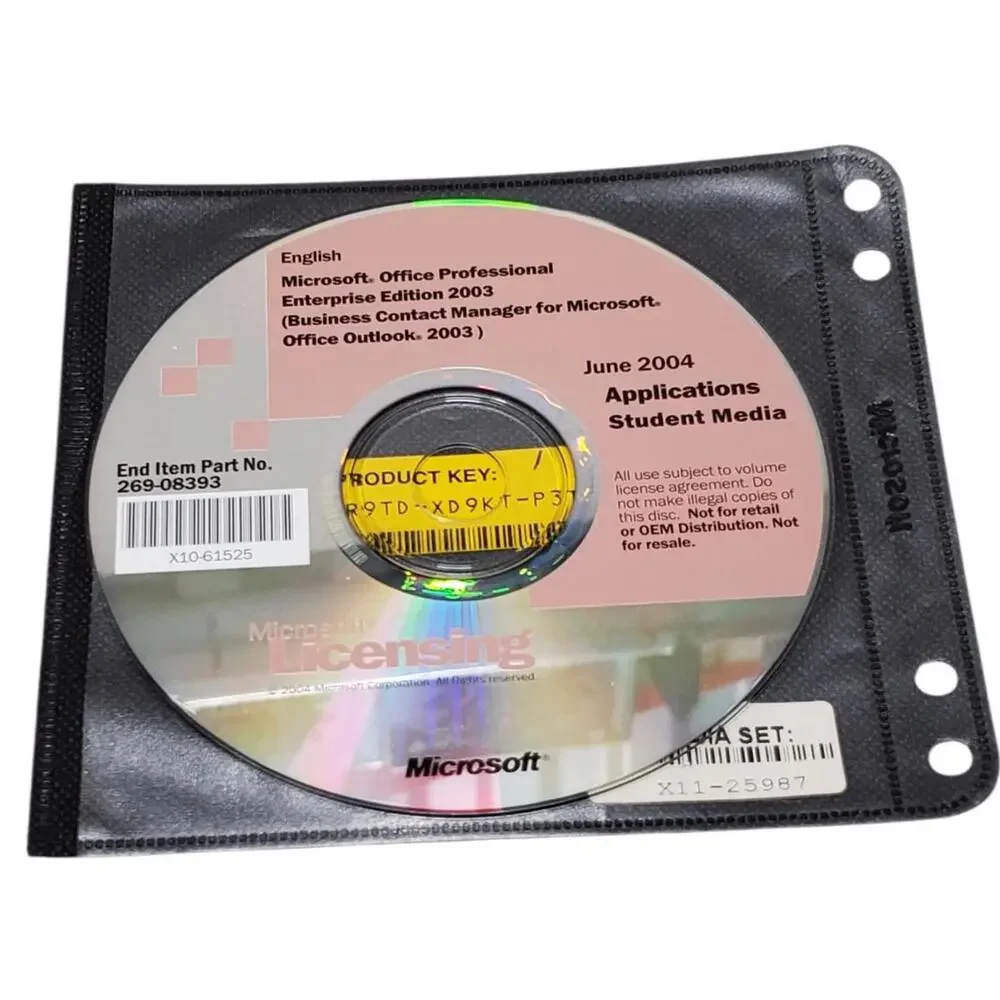 Microsoft Licensing June 2004, Applications Student Media w/cd key